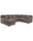 CLOSEOUT! Loranna 3-Pc. Fabric Sectional with Chaise, Created for Macy's