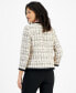 Фото #2 товара Women's Tweed Braided-Trim Cardigan Sweater