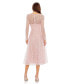 ფოტო #2 პროდუქტის Women's Embellished Illusion Long Sleeve Dress