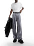 Фото #1 товара Weekday Astro baggy fit trousers in grey melange