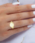 ფოტო #2 პროდუქტის Cubic Zirconia Crescent Moon & Star Signet Ring in 14k Gold-Plated Sterling Silver