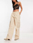 Фото #1 товара Only wide leg cargo pants in beige