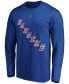 Фото #2 товара Men's Alexis Lafreniere Blue New York Rangers Authentic Stack Name and Number Long Sleeve T-shirt