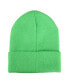 Men's Anime Embroidered Logo Patch Neon Green Knitted Beanie Hat