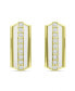 ფოტო #1 პროდუქტის Cubic Zirconia Huggie Hoop Earrings, Sterling Silver or 18K Gold over Silver