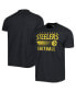 Фото #1 товара Men's Black Pittsburgh Steelers Wordmark Rider Franklin T-shirt