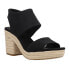 TOMS Majorca Rope Block Heels Espadrille Womens Black Casual Sandals 10020942T-