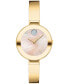 ფოტო #1 პროდუქტის Women's Bold Bangles Swiss Quartz Ionic Plated Gold-Tone Steel Watch 28mm