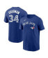 ფოტო #1 პროდუქტის Men's Kevin Gausman Navy Toronto Blue Jays Name and Number T-shirt