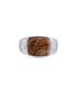 Brown Picasso Jasper Gemstone Sterling Silver Men Signet Ring