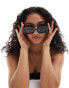 Фото #1 товара Selected Femme rectangle sunglasses in brown