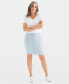 ფოტო #1 პროდუქტის Women's Denim Stretch Pull-On Skirt, Created for Macy's