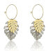 Fashion gold plated earrings circles 2in1 Nina EWE23094G