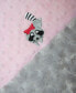 ფოტო #2 პროდუქტის Minky Baby Girl Blanket With Embroidered Raccoon