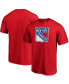 ფოტო #1 პროდუქტის Men's Red New York Rangers Team Primary Logo T-shirt