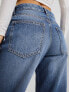 Фото #3 товара Bershka 90s wide leg ripped jeans in indigo wash
