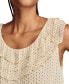 Women's Dotted Ruffled Sleeveless Top