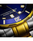 ფოტო #3 პროდუქტის Men's Vathos Silver-tone|Gold-Tone Stainless Steel , Blue Dial , 42mm Round Watch