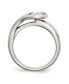 Фото #2 товара Stainless Steel Polished CZ Ring