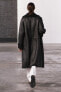 Фото #4 товара Двустороннее длинное пальто в байкерском стиле — zw collection ZARA