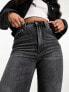 Фото #10 товара Stradivarius super high waist skinny jean in washed black
