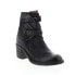 Фото #2 товара A.S.98 Jacob A24211-301 Womens Black Leather Zipper Mid Calf Boots 6