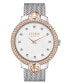 ფოტო #1 პროდუქტის Women's Mouffetard Two Hand Silver-Tone Stainless Steel Watch 38mm