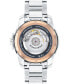 ფოტო #3 პროდუქტის Men's Bold Verso Swiss Automatic Silver Tone Stainless Steel Watch 43mm