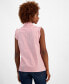 ფოტო #2 პროდუქტის Women's Cotton Striped Button-Placket Ruffled Blouse