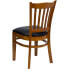 Фото #2 товара Hercules Series Vertical Slat Back Cherry Wood Restaurant Chair - Black Vinyl Seat