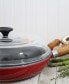 Фото #3 товара French Enameled Cast Iron 11" Fry Pan with Wood Handle and Glass Lid
