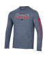 ფოტო #3 პროდუქტის Men's Heather Navy Washington Capitals Tri-Blend Long Sleeve T-shirt