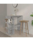 Фото #3 товара Bar Table with Storage Rack Concrete Gray 39.4"x19.7"x40"Engineered Wood