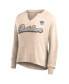 ფოტო #2 პროდუქტის Women's Tan Distressed Las Vegas Raiders Go For It Notch Neck Waffle Knit Lightweight Long Sleeve T-shirt