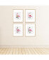 Фото #3 товара Flamingle Bells Tropical Christmas Linen Paper Wall Art Artisms 8" x 10" 4 Ct