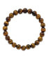 Фото #2 товара 8mm Yellow Tiger's Eye Agate Beaded Stretch Bracelet