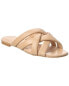 Фото #1 товара Stuart Weitzman Crossover Leather Slide Women's Beige 9.5