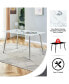 Фото #6 товара Modern White Marble Dining Set with 4 Black Chairs