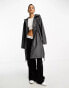 Фото #1 товара ASOS DESIGN midi rubberised rain coat with dipped hem in charcoal