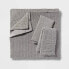 King Washed Waffle Weave Duvet Cover & Sham Set Gray - Threshold