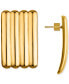ფოტო #1 პროდუქტის 18k Gold-Plated Ribbed Drop Earrings