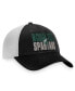 Фото #2 товара Men's Black, White Michigan State Spartans Stockpile Trucker Snapback Hat