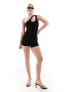 Фото #1 товара SNDYS ribbed cut out detail unitard in black