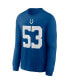 Фото #3 товара Men's Darius Leonard Royal Indianapolis Colts Player Name and Number Long Sleeve T-shirt