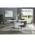 Kameryn Dining Table with Butterfly Leaf, White High Gloss Finish