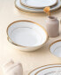 Charlotta Gold Set of 4 Soup Bowls, Service For 4