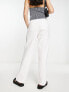 NA-KD x Lydia Tomlinson linen tailored trousers in white