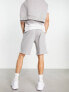 adidas Originals three stripe shorts in grey