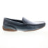 Фото #1 товара Zanzara Oran ZZ1370S Mens Blue Leather Loafers & Slip Ons Moccasin Shoes