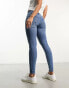 River Island sculpt skinny jeans in mid wash blue